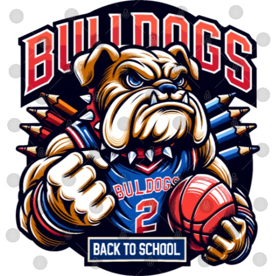 Bulldogs Mascot Back To School Team Spirit Digital Files
