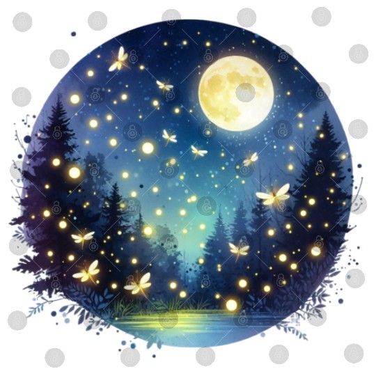Moonlit Fireflies Digital Files