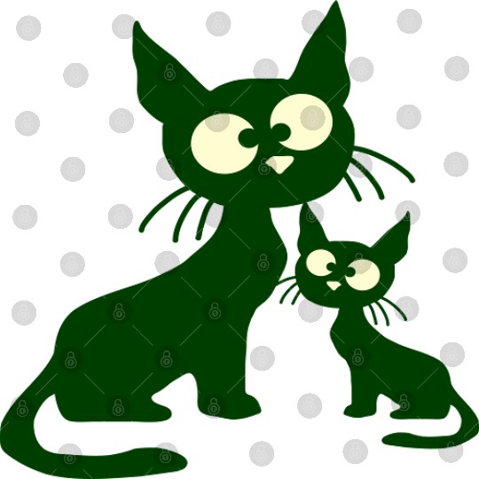 Crazy cat mom dad kitten child kitten family team Digital Files