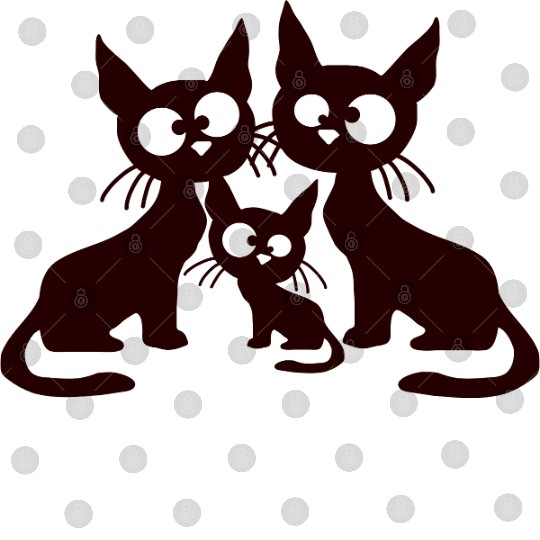 Crazy cat mom dad kitten child kitten family team Digital Files