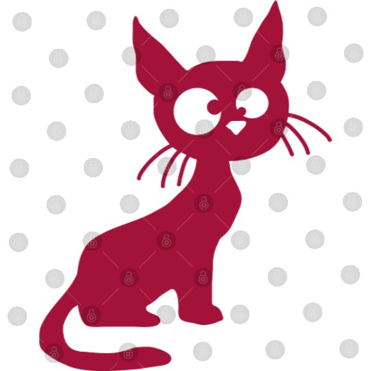 Crazy Cat Squinting Funny Eyes Grimace Fun Cartoon Digital Files