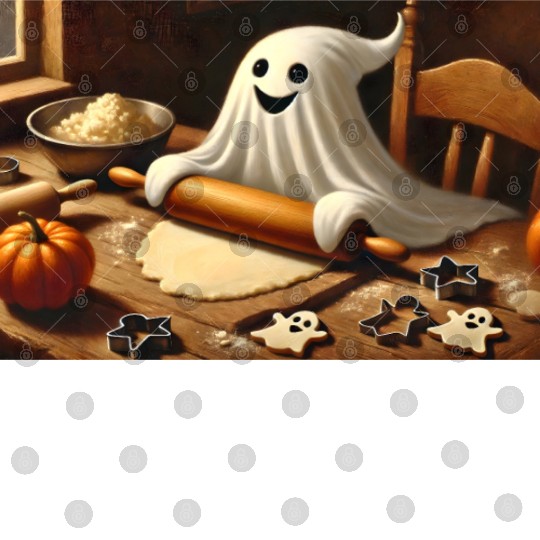 Ghost baking cookies: Sweet Halloween fun Digital Files