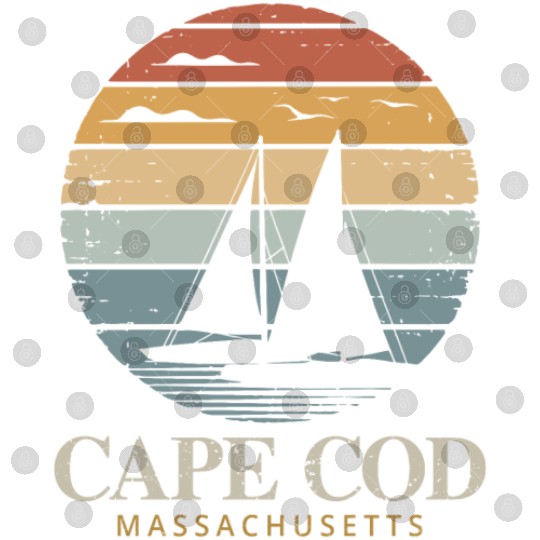 Cape Cod Vintage SunsetMassachusetts Sailing Digital Files