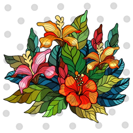 Hibiscus bouquet Digital Files