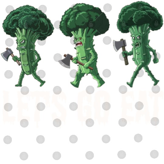 Let's Go Eat Broccoli Attack Digital Files