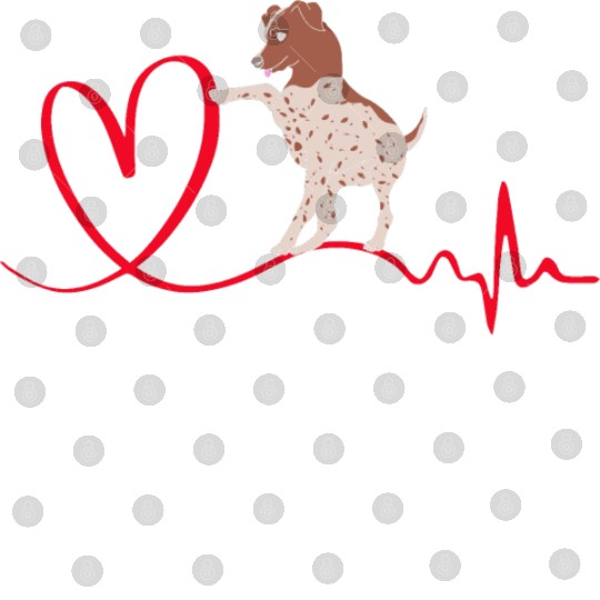 Dog Heartbeat I Love My German Shorthaired Pointer Digital Files