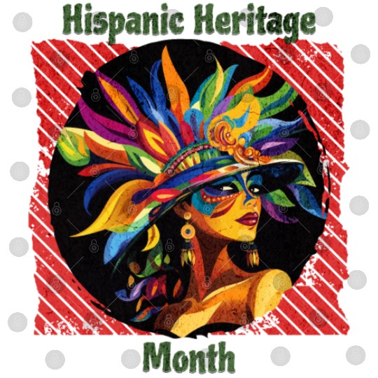 Elegant Hispanic Heritage Month Feathered Mask Digital Files