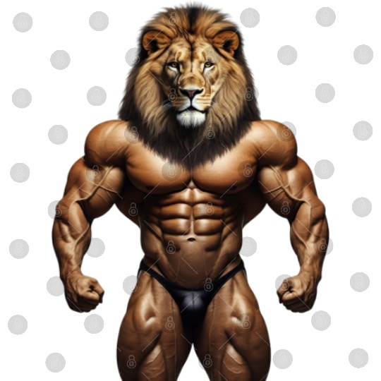 LION KING POWER: MUSCLE CHAMPION Bodybuilder Gym Digital Files
