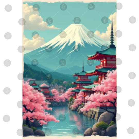 Serenity Beneath Mount Fuji Digital Files