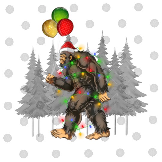 Bigfoot Believe Christmas Tree Sasquatch Santa Digital Files