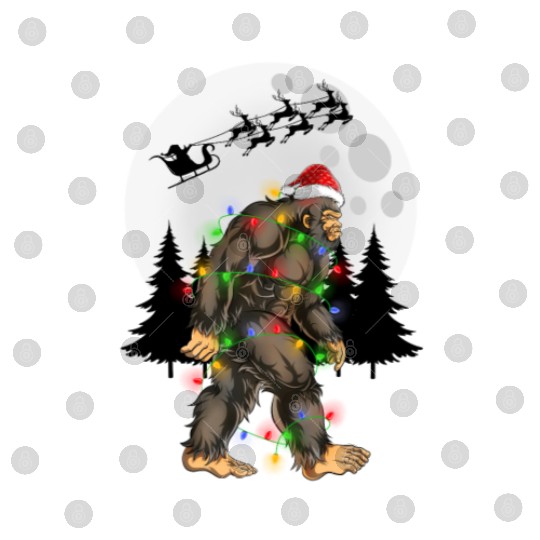 Bigfoot Believe Christmas Tree Sasquatch Santa Digital Files