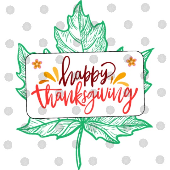 Happy Thanksgiving Leaf Digital Files