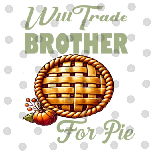 Will Trade Brother for Pie Funny Thanksgiving Digital Files