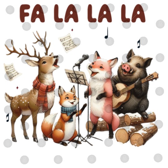 Fa La La La Woodland Choir Christmas Vibes Digital Files