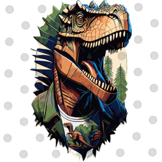 Tyrannosaurus style - Cool Raptor in Jacket Digital Files