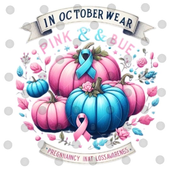 In October Wear Pink & Blue Pregnancy Infant Digital Files