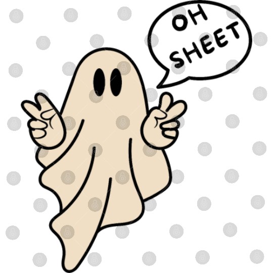 Oh Sheet Ghost on Unisex Digital Files