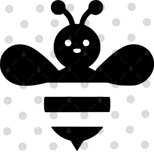 Honey bee kids style insect drawing path16 Digital Files