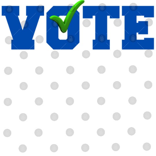 Bold Blue "VOTE" with Green Checkmark Election Digital Files