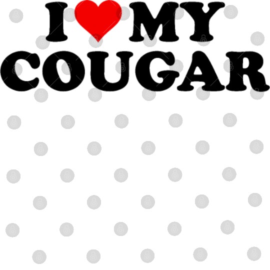 I Love Cougars Cougar Humor Valentine's Day 3WH1 Digital Files