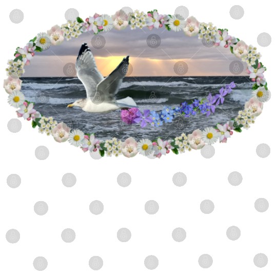 sea beach sunset seagull kitsch flashy magic Digital Files
