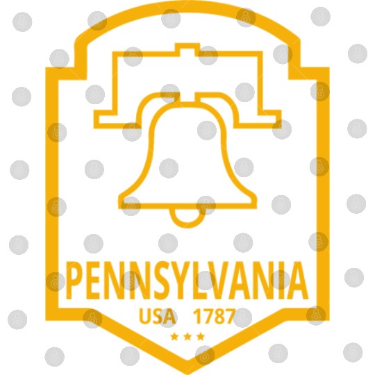 Vintage Pennsylvania Emblem with Liberty Bell Digital Files