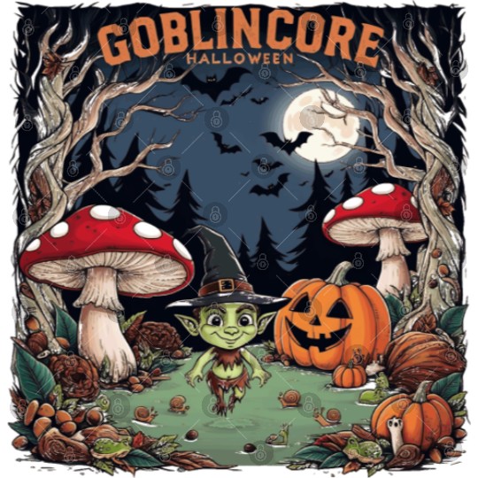 Halloween goblincore enchanted forest goblin Digital Files