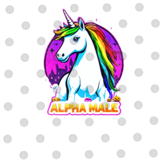 Alpha male LGBT unicorn Halloween Neon Colors Digital Files