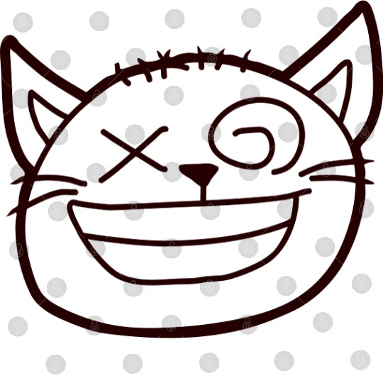 Crazy Cat Weird Funny Eyes Cool Grimace Cartoon Digital Files