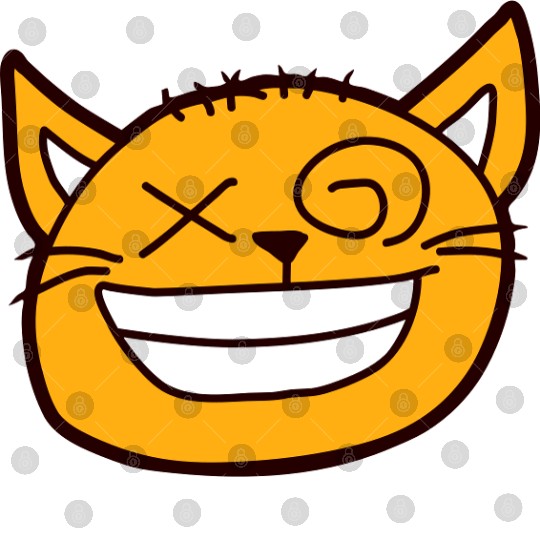 Crazy Cat Weird Funny Eyes Cool Grimace Cartoon Digital Files