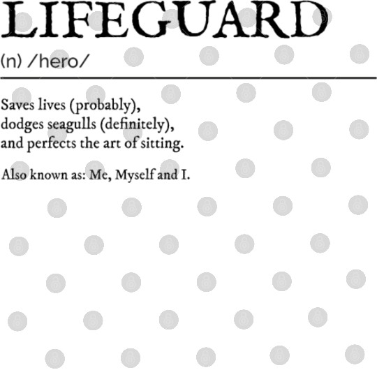 Funny and Creative Swimming Lifeguard Digital Files