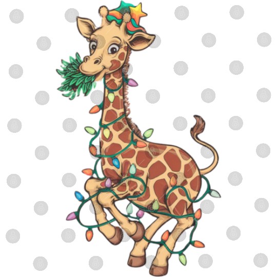Funny Christmas Tree Giraffe Lover Gift Love Giraf Digital Files