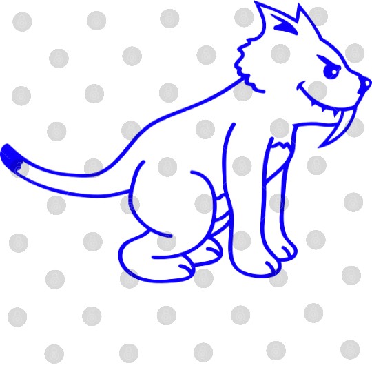 Bad Wild Cat Sabre Tooth Tiger Long Teeth Tiger Digital Files