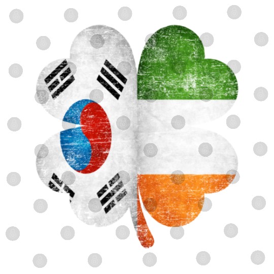 Korean Irish Shamrock South Korea Ireland Flag Digital Files