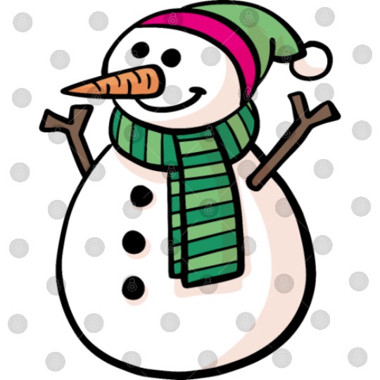 Snowman Design for Winter Apparel Digital Files