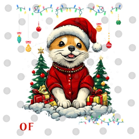 Akita Christmas Tree Lights Decorations Dog Lover Digital Files