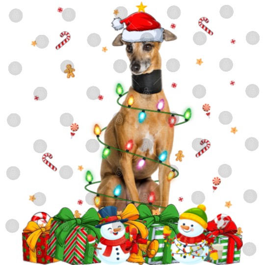 Greyhound Dog Christmas Lights Digital Files
