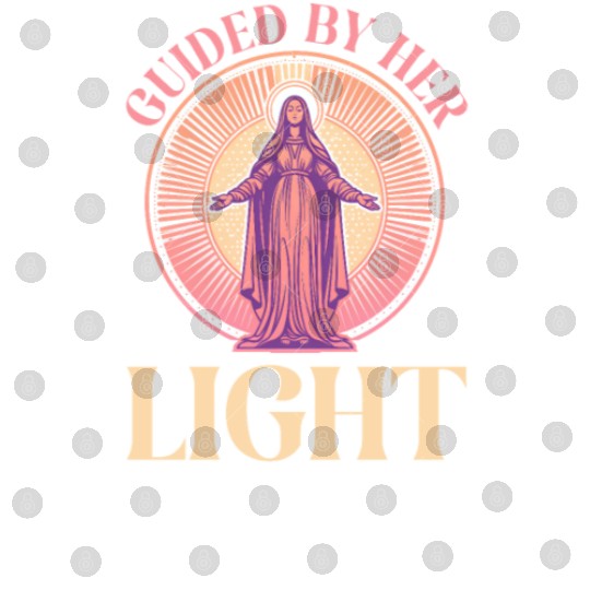 Virgin Mary Guided By Her Light Digital Files