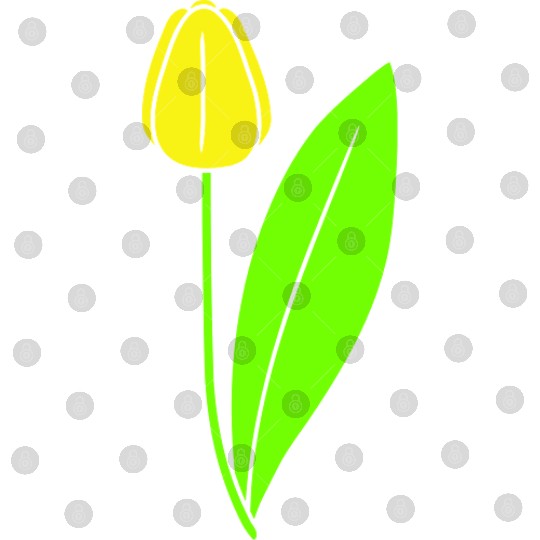 Yellow Tulip Beautiful Flower Pretty Spring Summer Digital Files