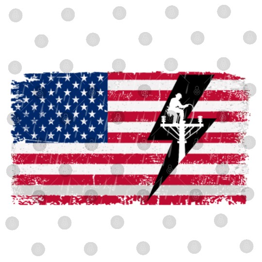 American Flag Lineman Duty Danger Digital Files