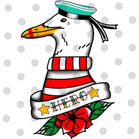 Hero Seagull Tattoo Digital Files