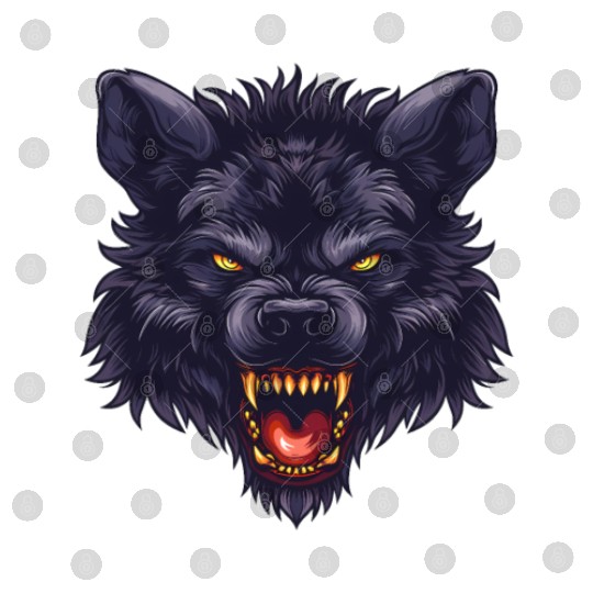 dark wolf face Digital Files