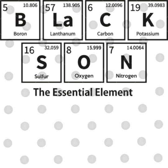 Black Son: The Essential Element - Periodic Table Digital Files