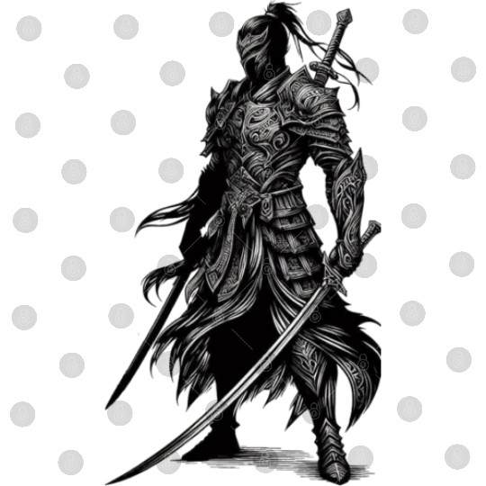 Black Warrior Sketch Power Fantasy Art 1 Digital Files