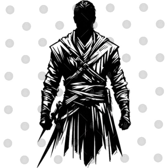 Black Warrior Sketch Power Fantasy Art 6 Digital Files