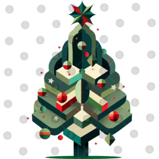 Modern Christmas tree - elegance for the holidays Digital Files