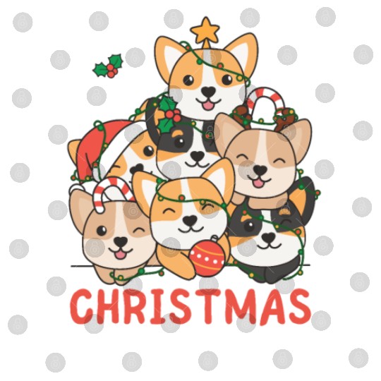 Corgi Christmas Tree Merry Christmas Digital Files
