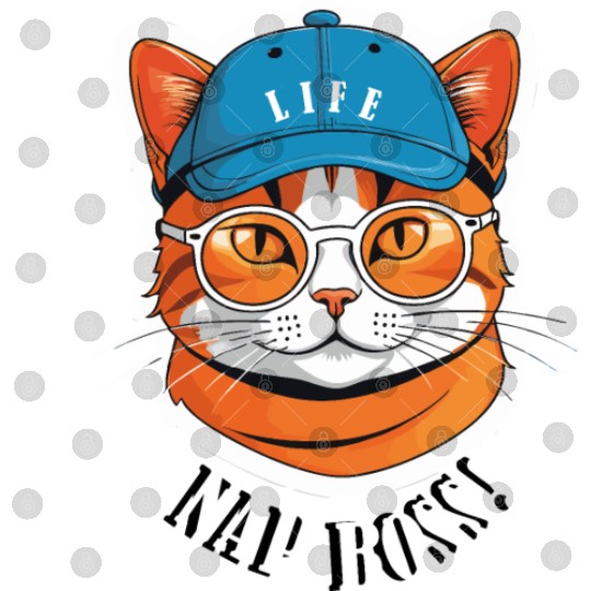 Cat Nap Boss with Cap and Sunglasses Digital Files