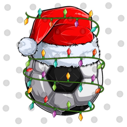 Soccer Football Christmas Lights Digital Files