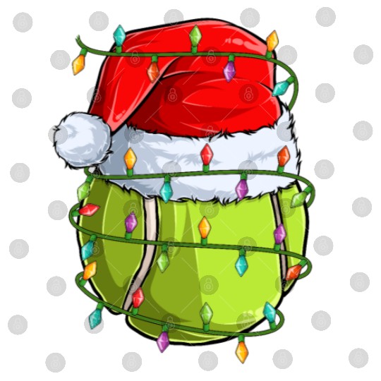 Tennis Christmas Lights Digital Files